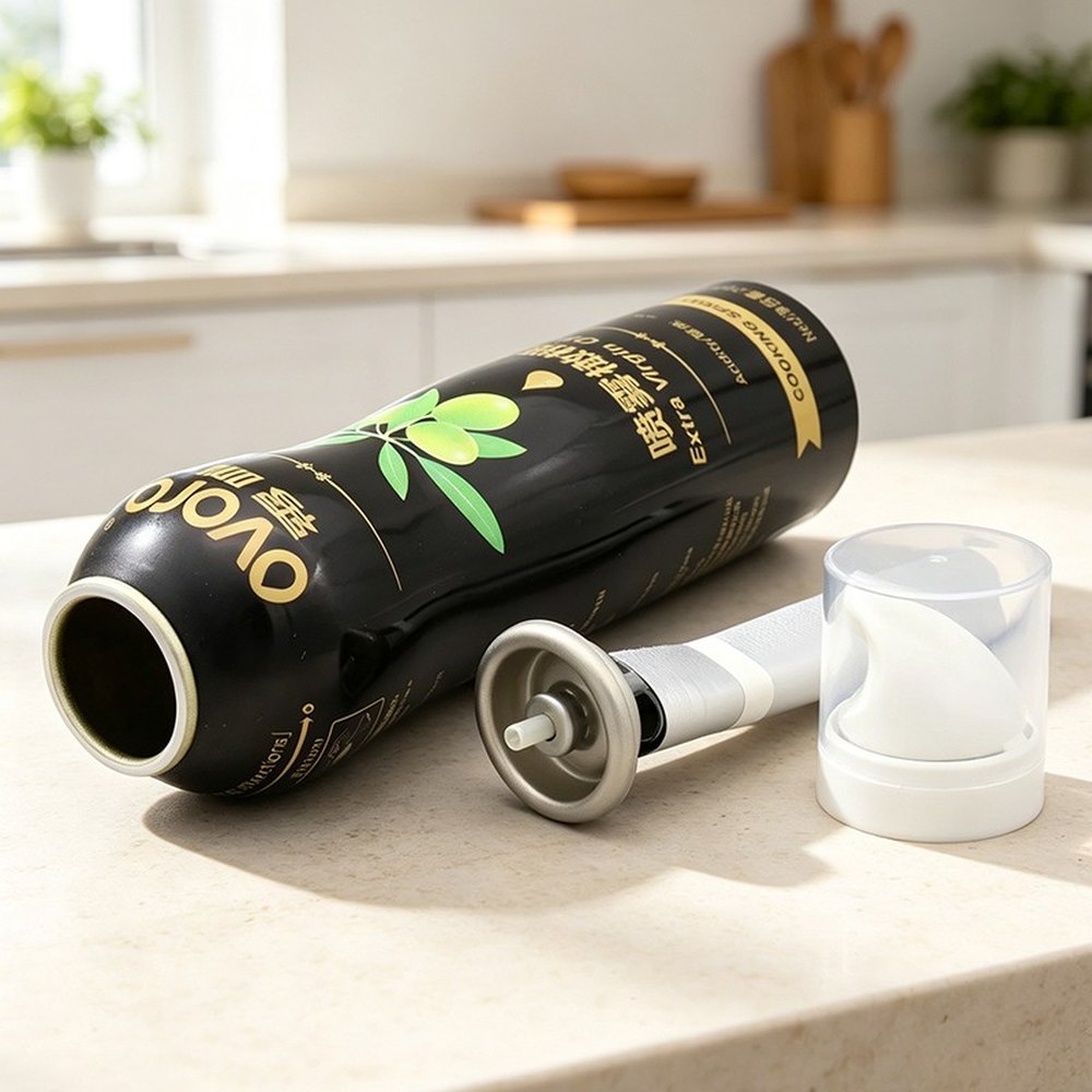 300ml Food-Grade Aluminium Aerosol Can for Cooking Oil Spray with Bag-on-Valve