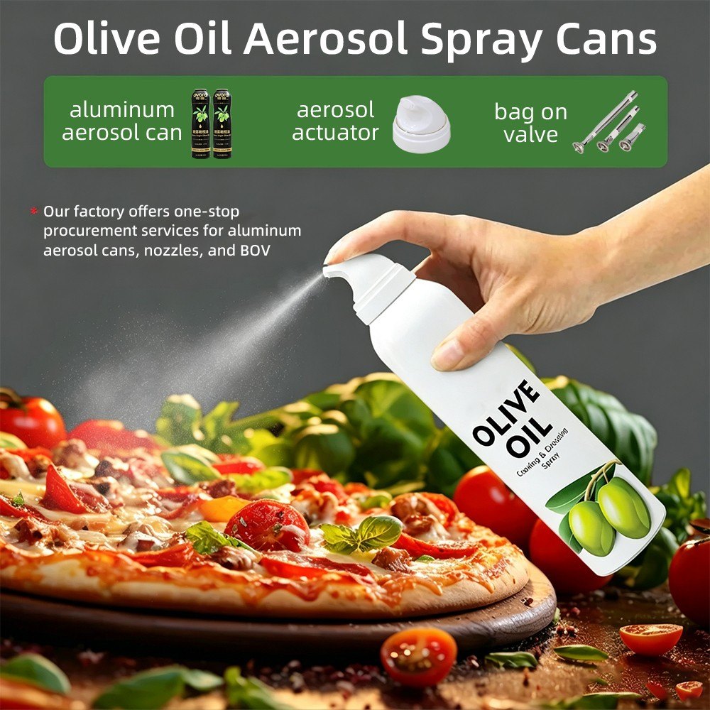 200ml Food-Grade Aluminium Aerosol Can for Olive Oil Spray view 2