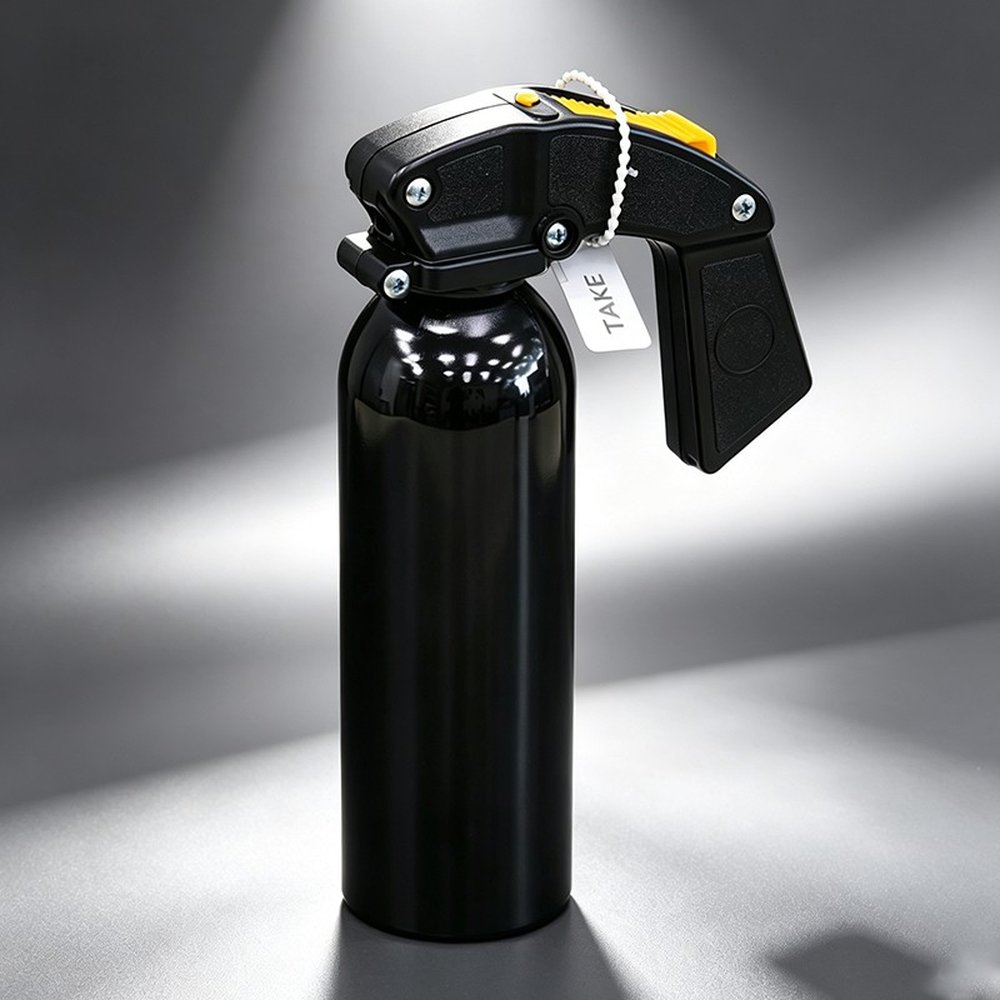 330ml Aluminium Pepper Spray Aerosol Can with Trigger Handle for Self-Defense