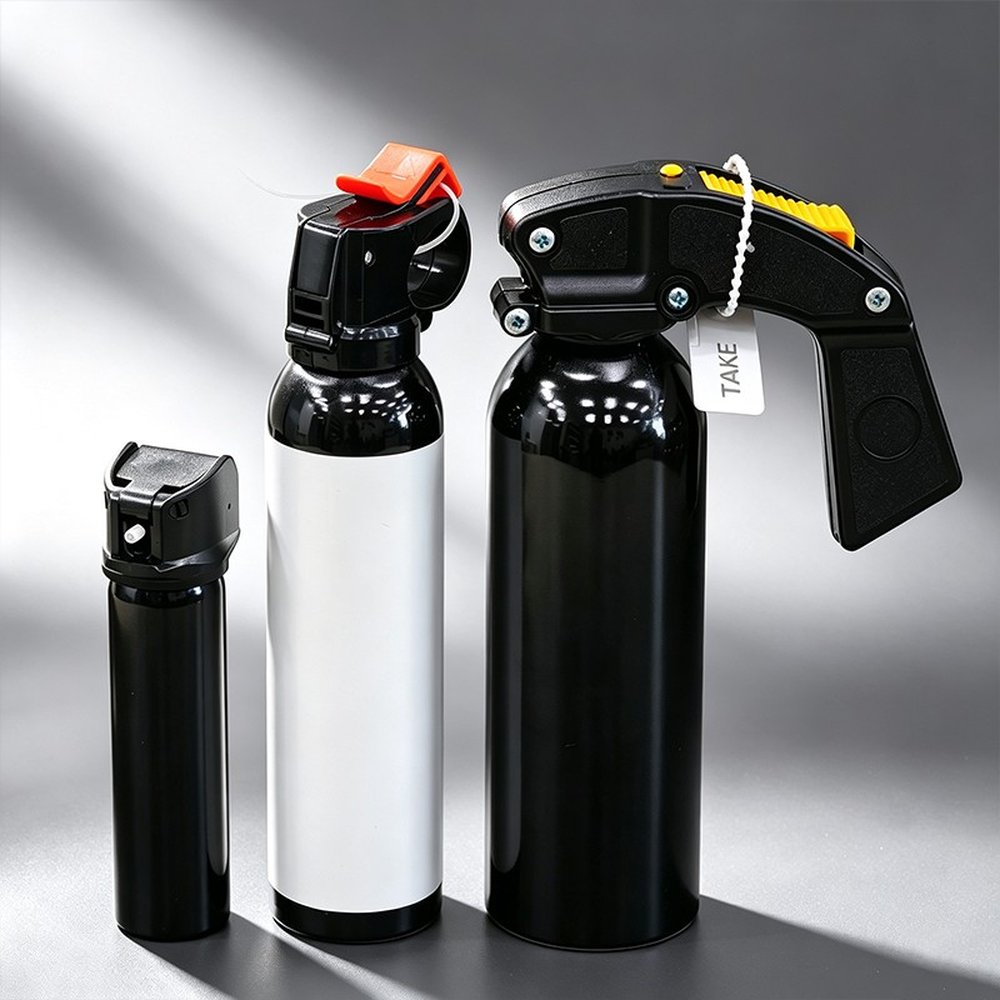 470ml Aluminium Pepper Spray Aerosol Can with Trigger Handle for Self-Defense