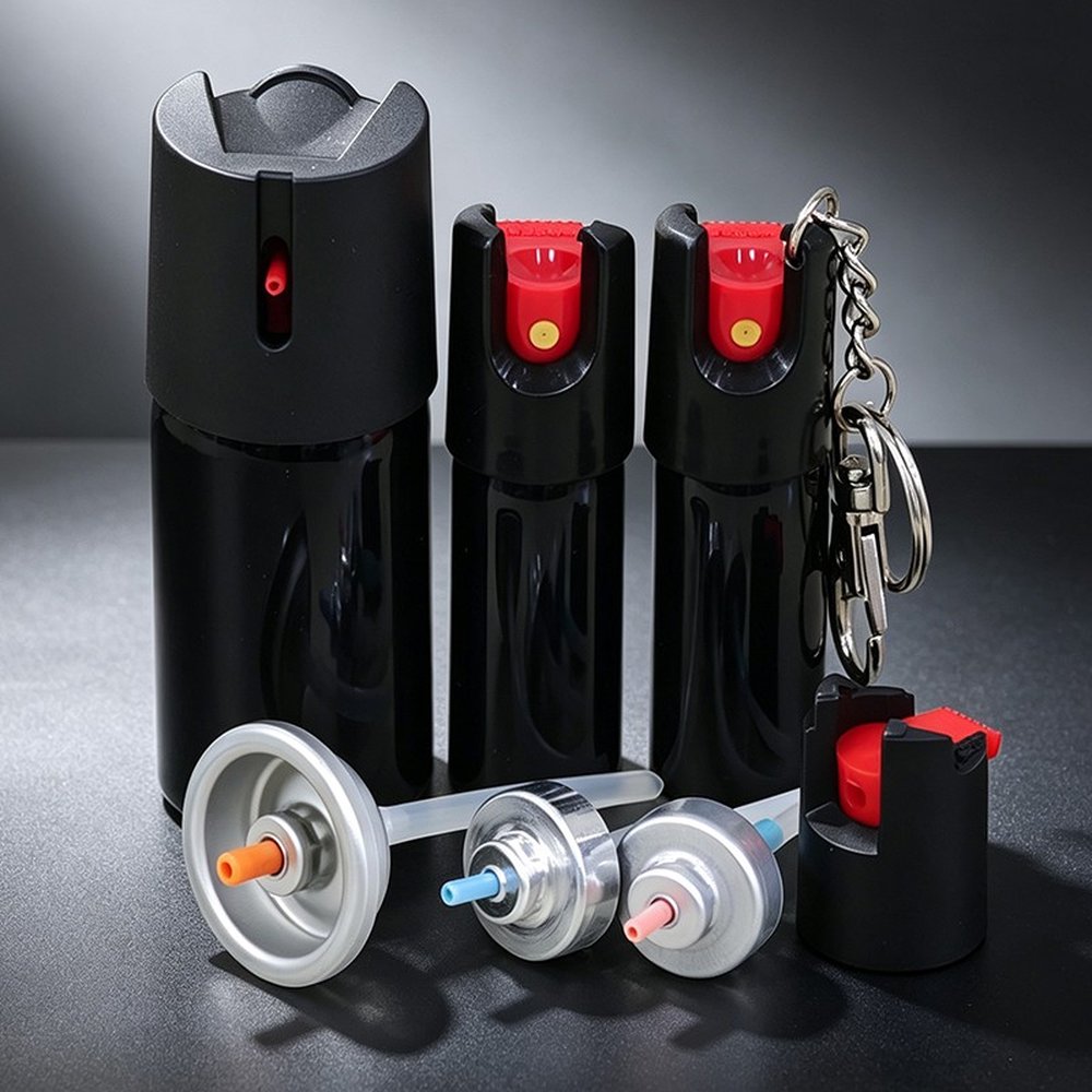 60ml Aluminium Pepper Spray Aerosol Can with Keychain for Personal Carry