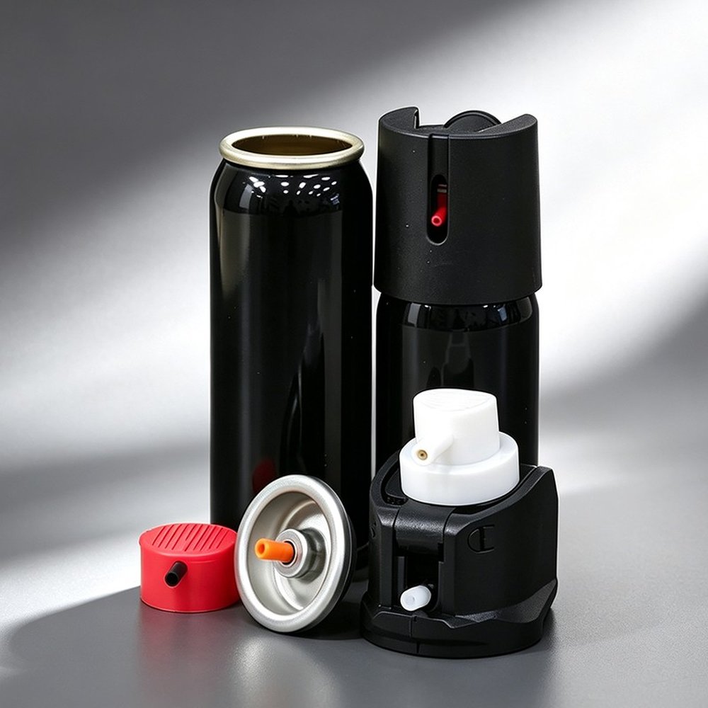 60ml Aluminium Pepper Spray Aerosol Can with Safety Cap