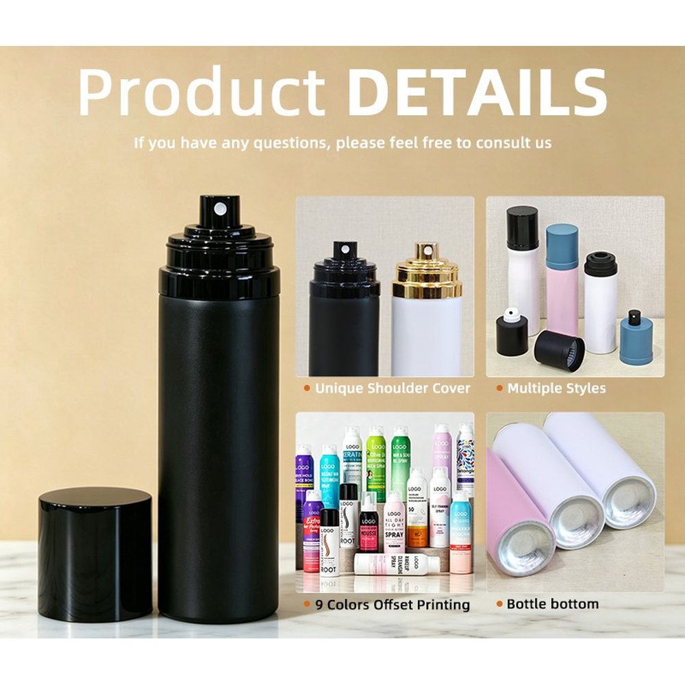 50ml Aluminium Aerosol Can Perfume Spray Bottle for Deodorant Spray view 3