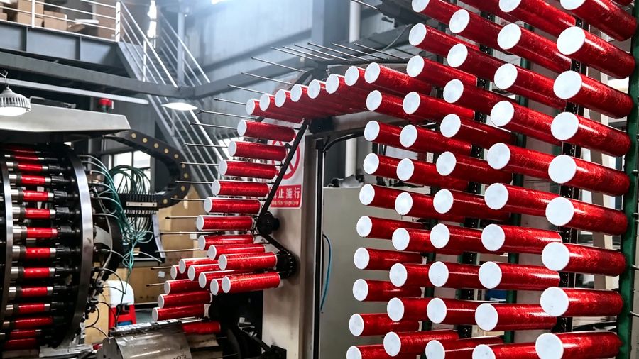 Aerosol can body forming line running printed cans